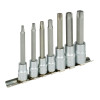 Douille à embout torx - Rail à douilles 6 pans Torx 3/8" et 1/2" 53084