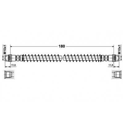 Flexibles de frein - Flexible de frein arrière pour Peugeot 405 3932