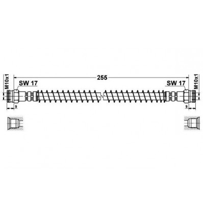 flexible de frein arriere peugeot 205