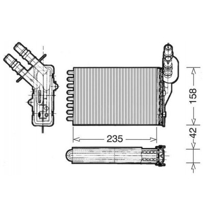 Radiateur de chauffage Interieur Renault Clio 2