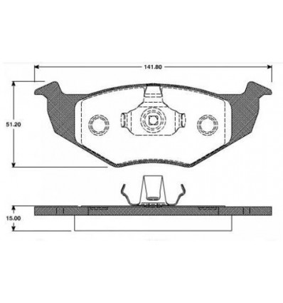 Plaquettes de frein - Plaquettes de frein avant CORDOBA - IBIZA - TOLEDO- pour Volkswagen Golf 3 - VENTO - Volkswagen Polo 215.2