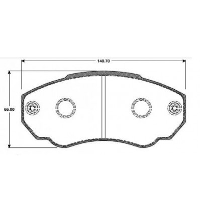 JEU DE PLAQUETTES DE FREIN AVANT CITROEN JUMPER - PEUGEOT BOXER