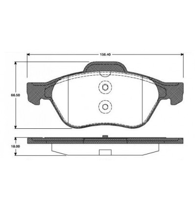 JEU DE PLAQUETTES DE FREIN AVANT RENAULT LAGUNA 2 Laguna 2