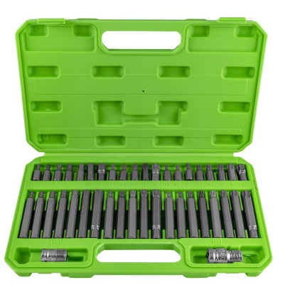 Douille à embout torx - Coffret 42 embouts de vissage 6 pans Torx 12 et 6 pans 50983