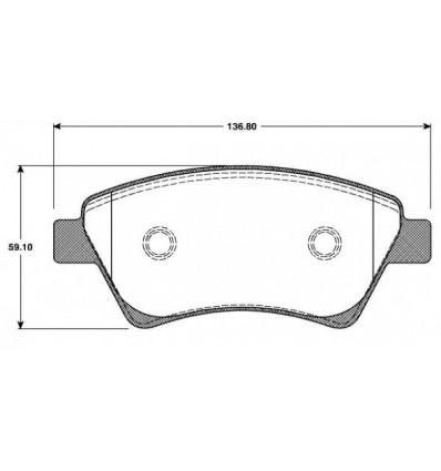 Plaquettes de frein - Jeu de plaquettes de frein avant pour Renault Mégane 2 - Scénic 2 101 74 5369