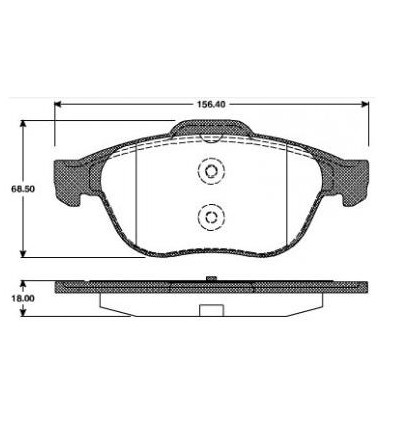 JEU DE PLAQUETTES DE FREIN AVANT RENAULT LAGUNA 2 - VELSATIS - ESPACE 4 Espace 4