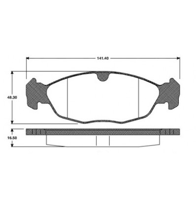 Jeu de plaquettes de frein avant Opel Astra F - Corsa A - B - Tigra - Vectra A