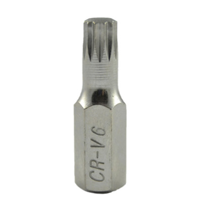 Embout de tournevis - M8 pointe allen avec 12 pans XZN de 6mm chromé 13644