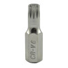 Embout de tournevis - M8 pointe allen avec 12 pans XZN de 6mm chromé 13644