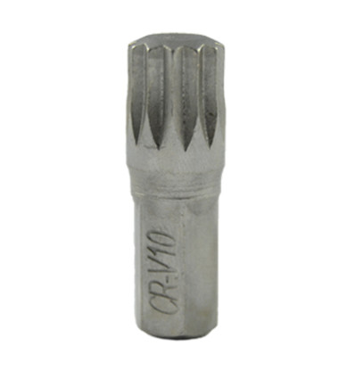 Embout de tournevis - Allen pointe 8 12 pans XZN 10mm chrome 13646