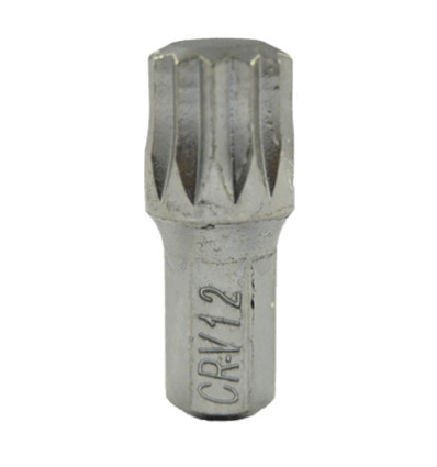 Embout de tournevis - M8 pointe allen avec 12 pans XZN de12mm chrome 13647