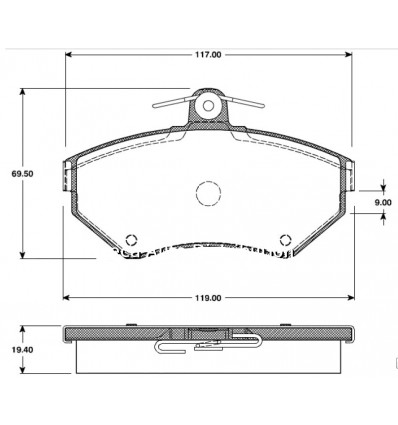 Plaquettes de frein - Jeu de plaquettes de frein avant pour Volkswagen Golf 3 - Passat - Audi A4 224.0