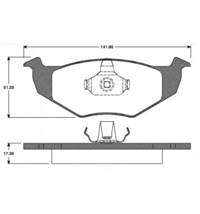 Plaquettes de frein - Jeu de plaquettes de frein avant pour Volkswagen Lupo Polo Seat Arosa Ibiza 215.0