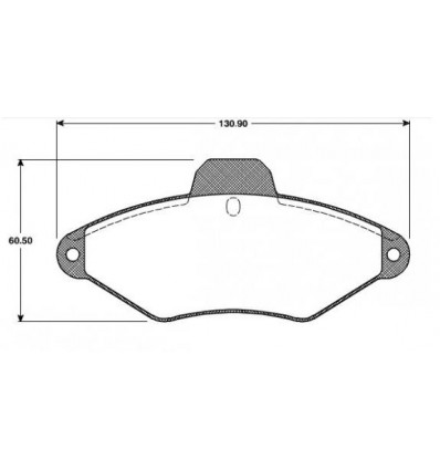 Plaquettes de frein - Jeu de plaquettes de frein avant pour Citroën Xantia 05P487