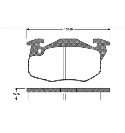 Plaquettes de frein - Jeu de plaquettes de frein avant pour Renault Super 5 Express 101 74 5019