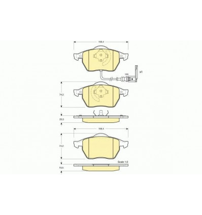 Plaquettes de frein - Jeu de plaquettes de frein avant pour Audi A3 TT / Seat Leon Toledo / Volkswagen Golf 4 - Bora 101 44 0719