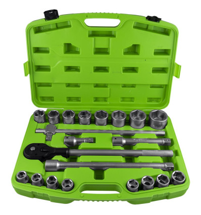 Coffret à douilles - Coffret de douilles 21 pièces cliquet de 3/4" 6 pans 53727