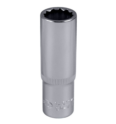 Douille - Douille 1/2" 12 pans 75mm long, 18mm, chrome 14511