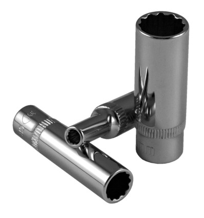 Douille - Douille 1/4" 12 pans 50mm long, 5mm, chrome 14513