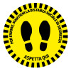 Outillage - Adhésif de signalisation rond pour sols - distance de sécurité 53843IT