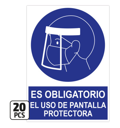 Outillage - Kit d’affiches « il est obligatoire d’utiliser un écran de protection », 20 pièces 14820