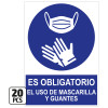 Outillage - Kit d’affiches « il est obligatoire d’utiliser un masque et des gants », 20 pièces 14822