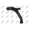Bras de suspension - Bras des suspension avant pour Hyundai Accent 00-05 inférieur gauche ZWD-HY-529