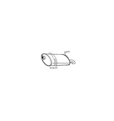Silencieux d echappement Arriere Peugeot 206 SW et Break 1.6 - 2.0 HDI