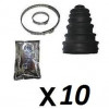 Lot de 10 soufflets de cardan universel pour voiture 