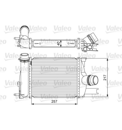 Radiateur moteur - Intercooler Valéo 818622 pour Dacia Renault 818622