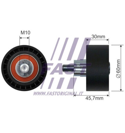 Courroies de distribution - Poulie renvoi/transmission courroie trapézoïdale à nervures compatible pour Citroën Peugeot Fiat ...