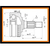 Tete de cardan+souflet Mercedes Vito 2.3 108D+110D+114