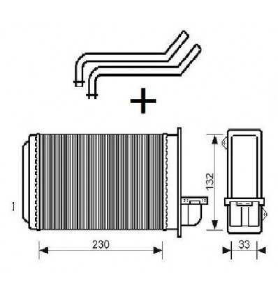 Radiateur de chauffage Peugeot 205+309