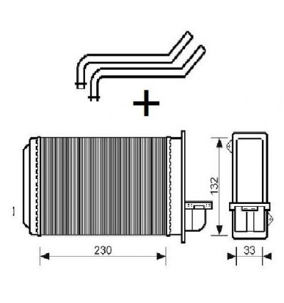 Chauffage et ventilation - Radiateur de chauffage pour Peugeot 205 309 BF-86001