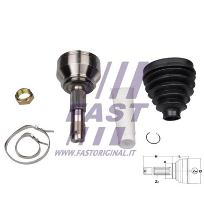 Joint homocinétique de transmission - Jeu de joints arbre de transmission compatible pour Citroën Peugeot Fiat FT25079K