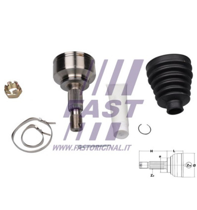 Joint homocinétique de transmission - Jeu de joints arbre de transmission compatible pour Peugeot Citroën FT25090K