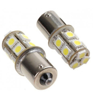 2 Ampoules feu arriere à led effet Xenon Ba15s Eclairage instruments