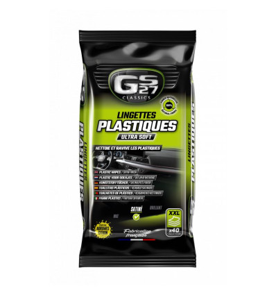 32 Lingettes Plastiques Finitions Satinés Citron/Orange Renovateur Plastique GS27
