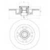 Disque arriere avec roulement Megane2 Scenic 2 270mm