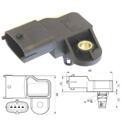 Capteur de pression - Capteur de pression MAP pour Renault 1.9 dCi BF-914006