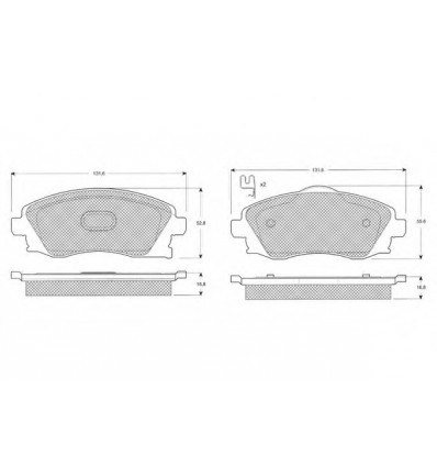 4 Plaquettes de frein avant Opel Corsa C Combo C Meriva A Tigra A
