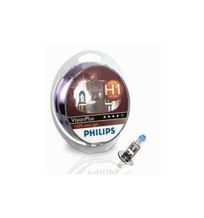 coffret 2 Ampoules H1 Philips VisionPlus 