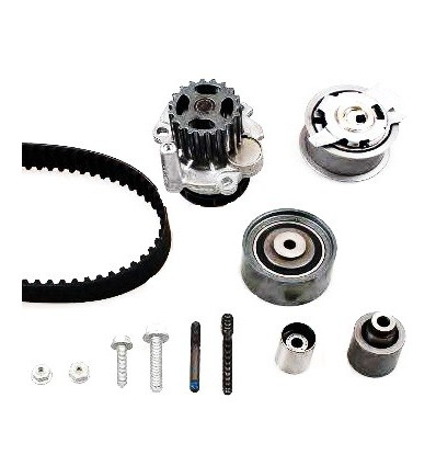 Kit distribution + Pompe a eau Audi A3 A4 A5 Seat Altea Leon Soda Octavia Superb Vw Golf Scirocco Tiguan Touran Tdi Distribu...