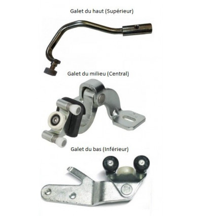 Portes - Kit 3 galets rouleaux de guidage porte lateale coulissante droite pour Citroën Jumper Peugeot Boxer Fiat Ducato BF-5...