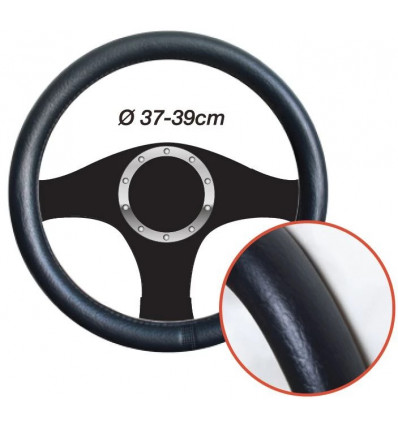 Couvre volant de voiture gris noir SPORT diametre 37-39 cm pour