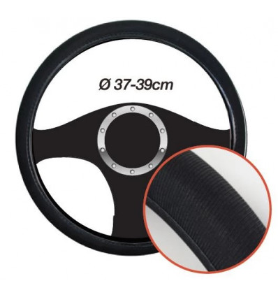 Couvre volant Maillé noir Diamètre 37/39cm Equipement Interieur