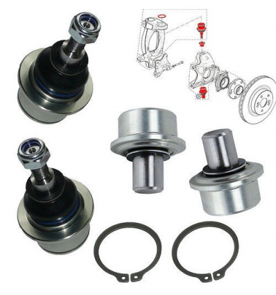 Rotule de suspension - Kit 4 Rotules pivots de suspension pour Renault Clio 3 RS Mégane 3 RS 01.515 *2 + 01.514*2