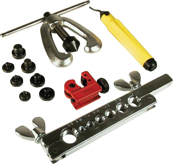 Outillage Kit réparation tuyau de frein + coupe tube Kit evasement conduites de freinage