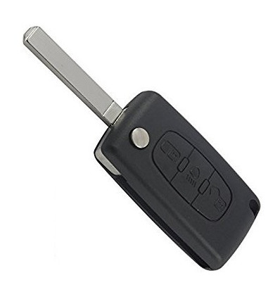 Key shell Citroen C4 Peugeot 207 307 407 (Headlight button - Battery slot)  - Origine Pièces Auto