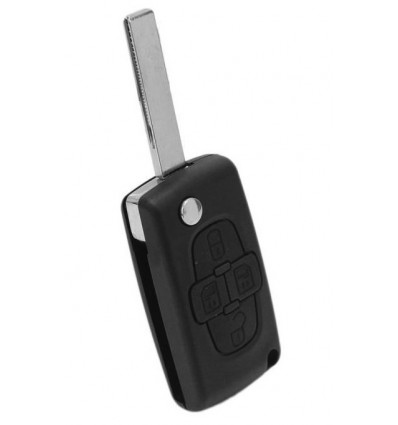 Coque de cle Citroen C8 Peugeot 1007 807 (4 Boutons + Emplacement pile) coque de clé peugeot